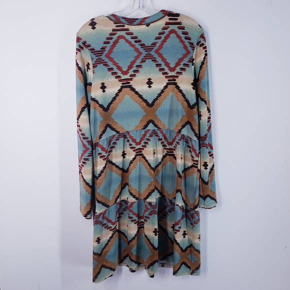 Double D Ranch Aztec Print Long Sleeve Dress, Size Small* - Picture 4 of 4